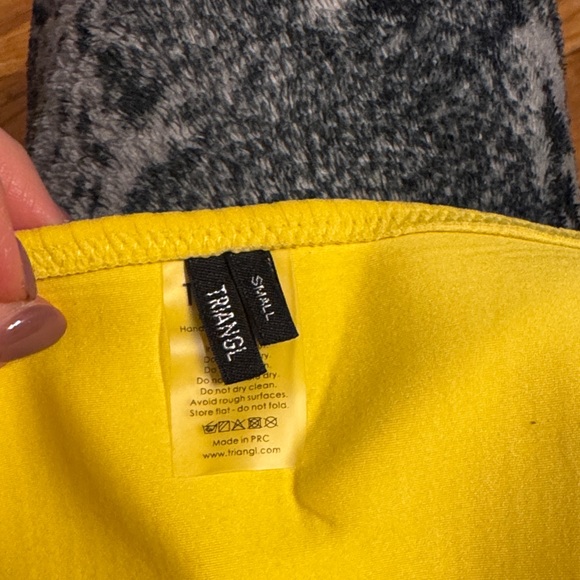 Yellow Ribbed Bathing Suit Top - Picture 2 of 2